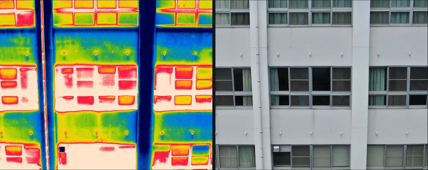 Switching between infrared and visible with the V key